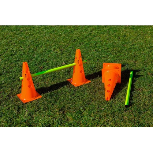 Lot de 4 plots d’agilité avec barres - Idéal pour des exercices variés