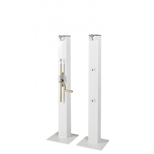 Poteaux tennis acier carrés 100mm à platine