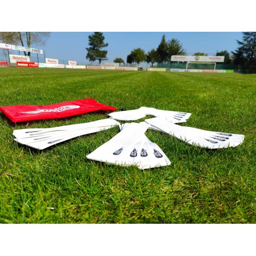 Marqueurs de terrain - Lot de 4 coins et 12 droits - Idéal pour Les repères visuels des Enfants