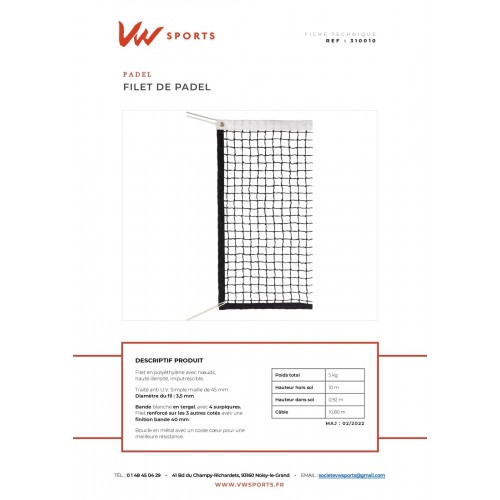 Filet de Padel - 310010
