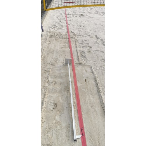(détermination ligne des 3m)deuxième longueur de 1m50 au départ du repère dans le sable