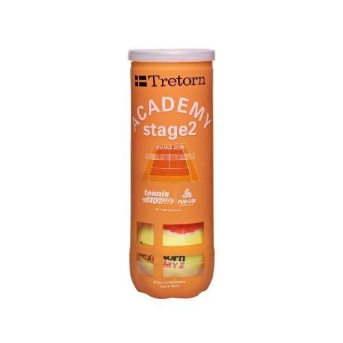 Tube de 3 Balles Tretorn Academy Orange