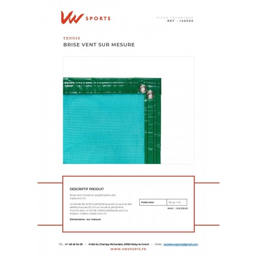 Brise vent sur mesure - 140030