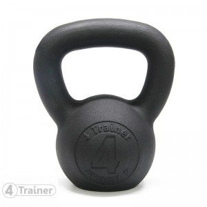 Kettlebell 8KG - BL4CK IRON - 4TRAINER