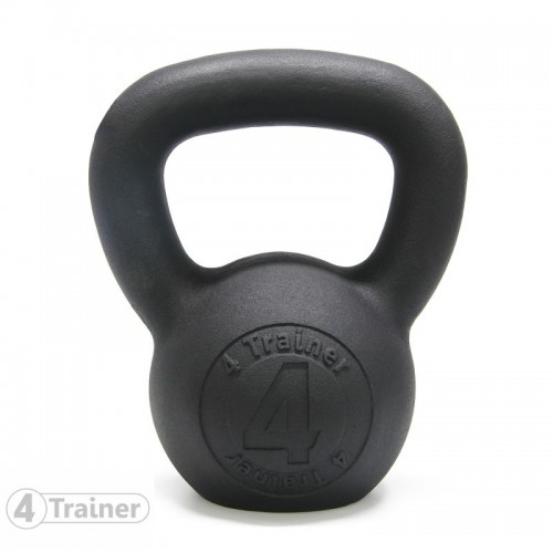 Kettlebell 4KG - BL4CK IRON - 4TRAINER