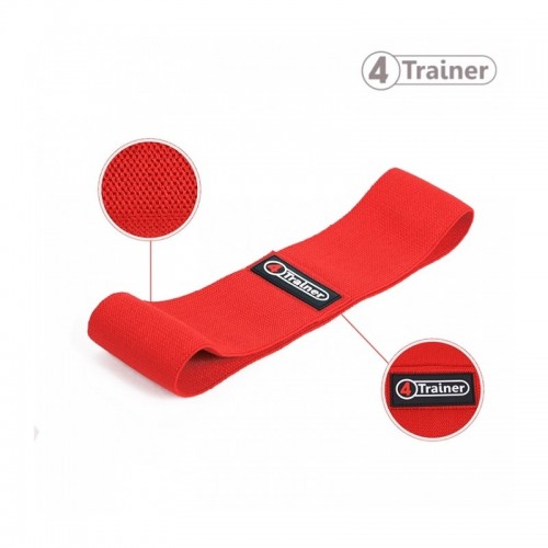 Squat Band - Bande de Résistance en Tissu - Heavy - Rouge - 4TRAINER