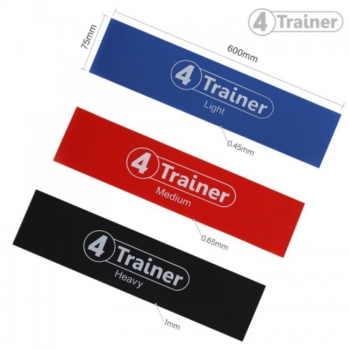 Pack Flat Bands XL - Mini Bandes Elastiques Plates x3 - 4TRAINER