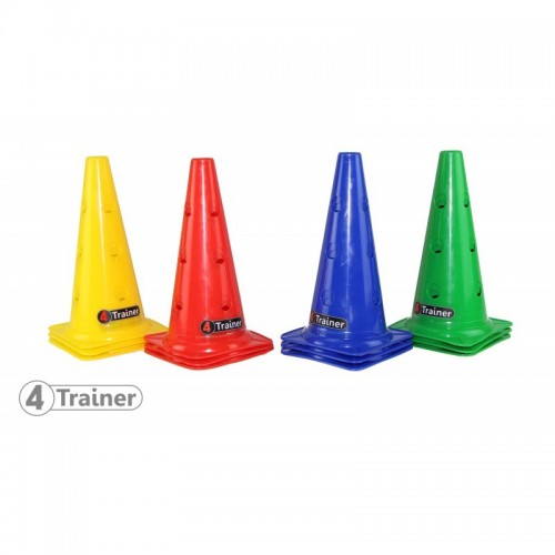 Balise x8 Multicolore - 30cm - Percée 12 Trous - 4TRAINER