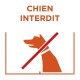 Panneau "chien interdit"