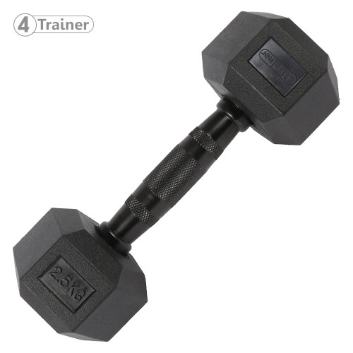 Haltère Hexagonale à l'unité - BL4CK 2,5KG - 4TRAINER