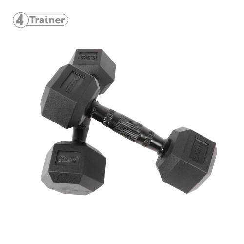Haltère Hexagonale à l'unité - BL4CK 2,5KG - 4TRAINER