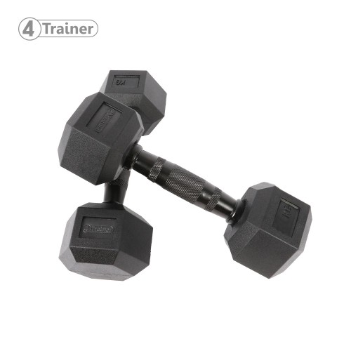 Haltère Hexagonale à l'unité - BL4CK 5KG - 4TRAINER