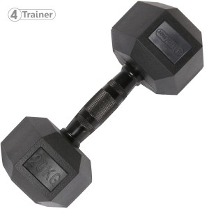 Haltère Hexagonale à l'unité - BL4CK 20KG - 4TRAINER