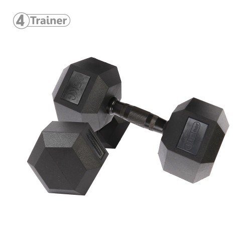 Haltère Hexagonale à l'unité - BL4CK 25KG - 4TRAINER