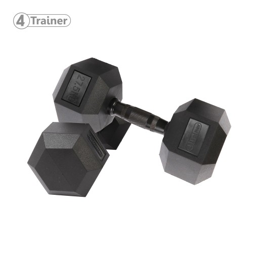 Haltère Hexagonale à l'unité - BL4CK 27,5KG - 4TRAINER