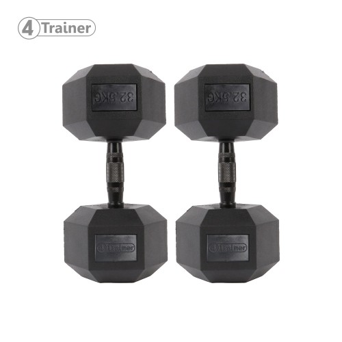 Haltère Hexagonale à l'unité - BL4CK 32,5KG - 4TRAINER