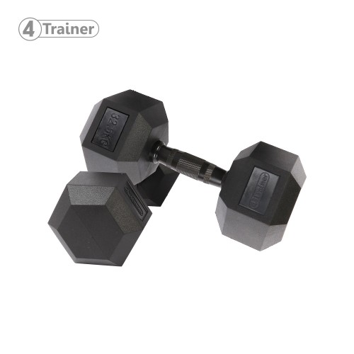 Haltère Hexagonale à l'unité - BL4CK 32,5KG - 4TRAINER
