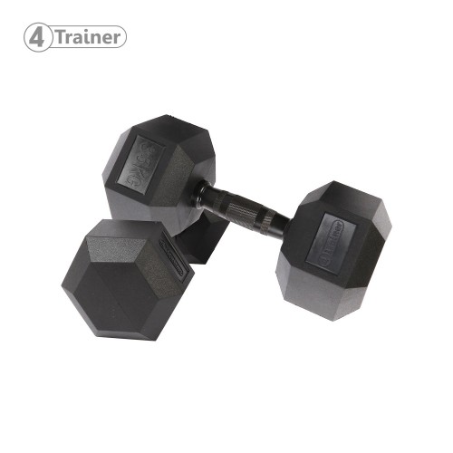 Haltère Hexagonale à l'unité - BL4CK 35KG - 4TRAINER