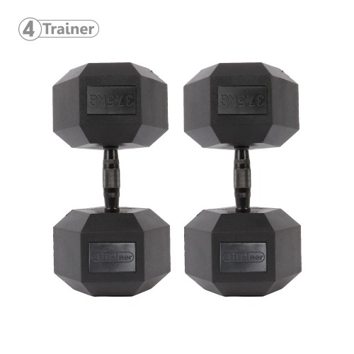 Haltère Hexagonale à l'unité - BL4CK 37,5KG - 4TRAINER