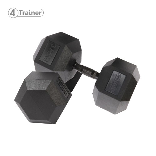 Haltère Hexagonale à l'unité - BL4CK 37,5KG - 4TRAINER