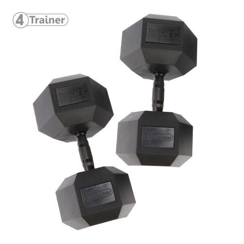 Haltère Hexagonale à l'unité - BL4CK 37,5KG - 4TRAINER