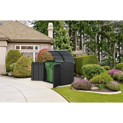 COFFRE EN RÉSINE MULTIFONCTIONS 2000L - NOIR & GRIS