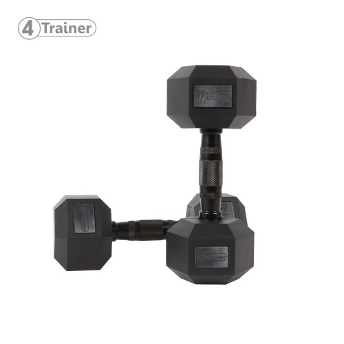 Haltère Hexagonale à l'unité - BL4CK 22,5KG - 4TRAINER