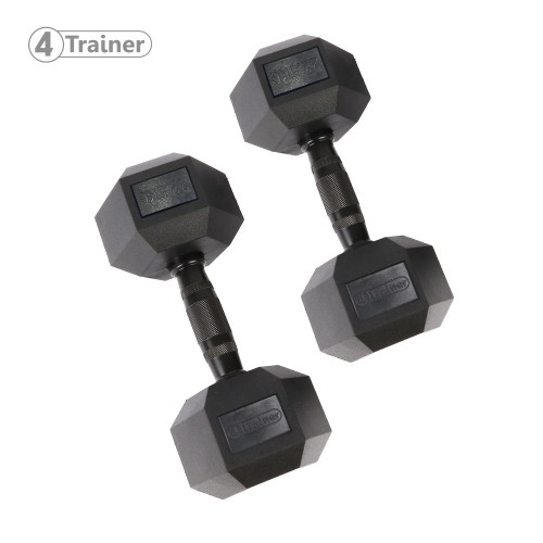 Haltère Hexagonale à l'unité - BL4CK 22,5KG - 4TRAINER