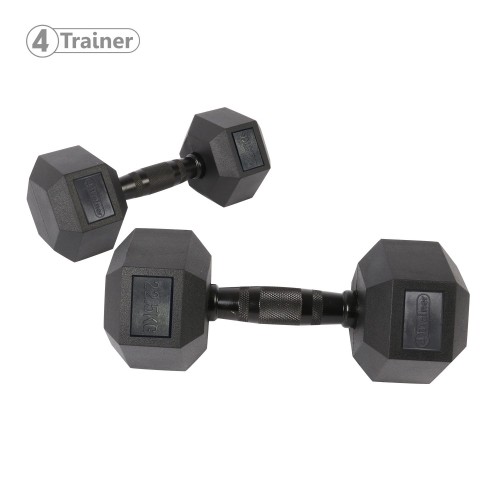 Haltère Hexagonale à l'unité - BL4CK 22,5KG - 4TRAINER