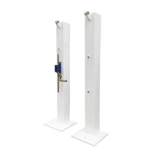 Poteaux carrés 80mm x 80mm en acier sur platine - Conforme ITF