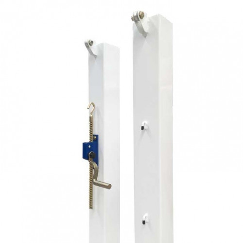 Poteaux carrés 80mm x 80mm en acier sur platine - Conforme ITF