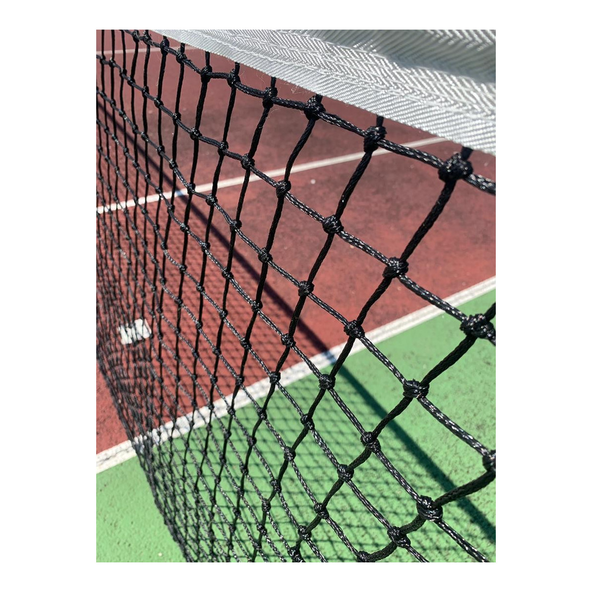 Filet de tennis tressé avec bandes PVC et barres de cadrage - Sodex