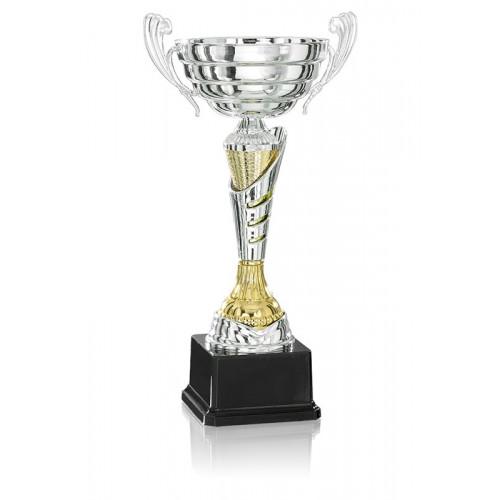 Coupe "classique" argent/or avec anses 38cm