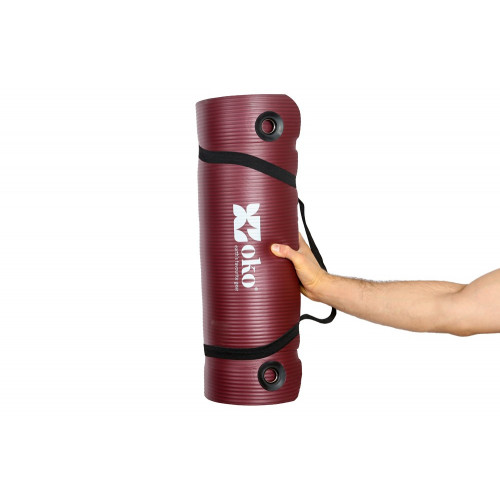 Tapis de Yoga OKO - Couleur Bordeaux - Epaisseur du tapis 1.5cm