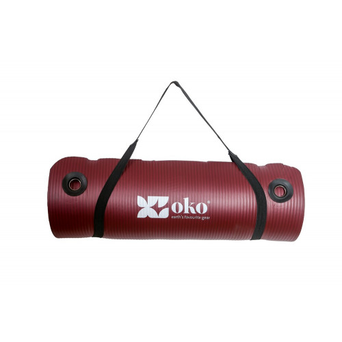 Tapis de Yoga OKO - Couleur Bordeaux - Epaisseur du tapis 1.5cm