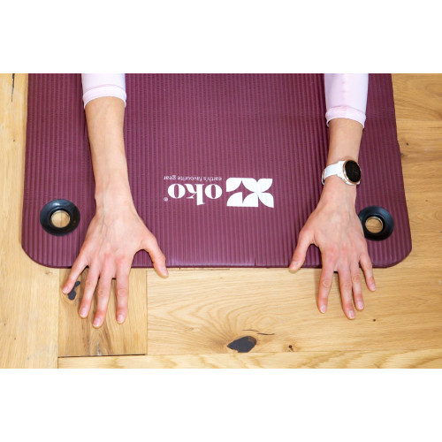 Tapis de Yoga OKO - Couleur Bordeaux - Epaisseur du tapis 1.5cm