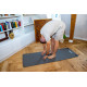 Tapis de yoga OKO - Couleur gris - Modèle avec oeillets pour facilité l'accroche !
