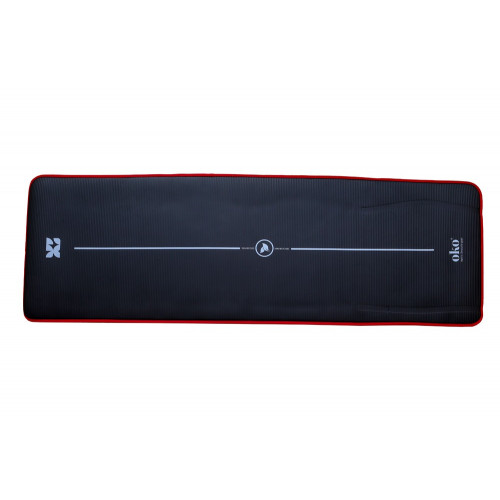 Tapis de yoga OKO - Epaisseur 1.5cm - Couleur noire et bordeaux