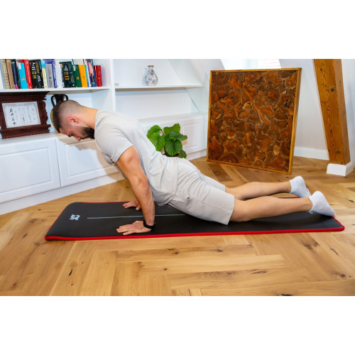 Tapis de yoga OKO - Epaisseur 1.5cm - Couleur noire et bordeaux