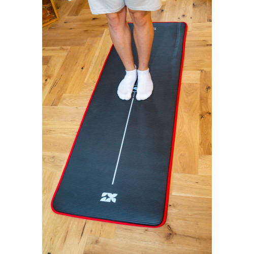 Tapis de yoga OKO - Epaisseur 1.5cm - Couleur noire et bordeaux
