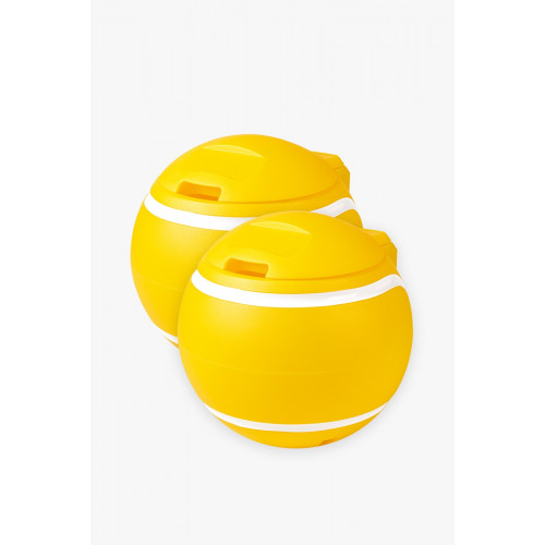 Lot de 2 poubelles balles jaunes