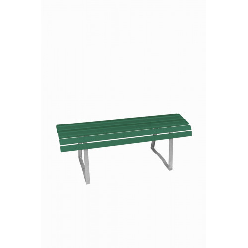 Banc en résine sans dossier vert 1.20m - Made in France - 130101