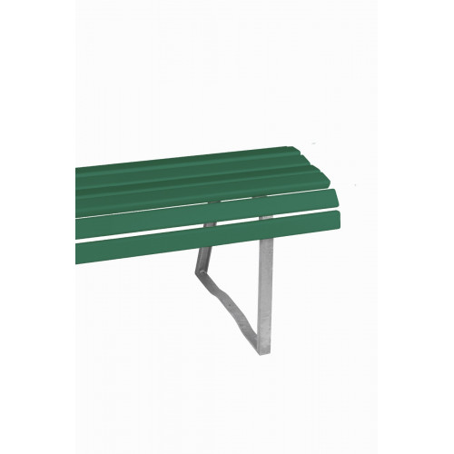 Banc en résine sans dossier vert 1.20m - Made in France - 130101