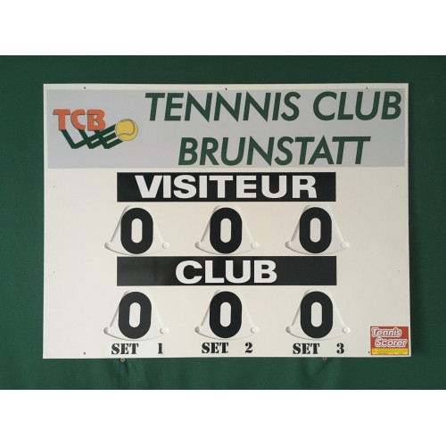 TABLEAU DE SCORE - MODELE COMPACT TENNIS + ADHÉSIF OFFERT - MADE IN FRANCE