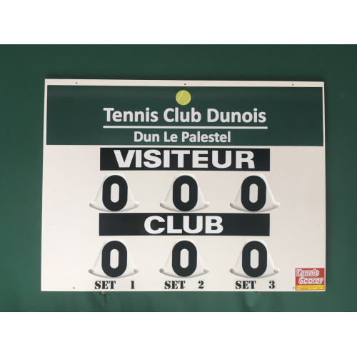 TABLEAU DE SCORE - MODELE COMPACT TENNIS + ADHÉSIF OFFERT - MADE IN FRANCE