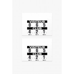 lot de 2  Marqueurs scores VW SPORTS M 80 x 60cm Made in France - 150521