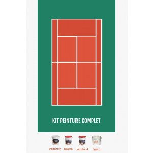 Peinture pour 1 court standard complet en couches  - 150441
