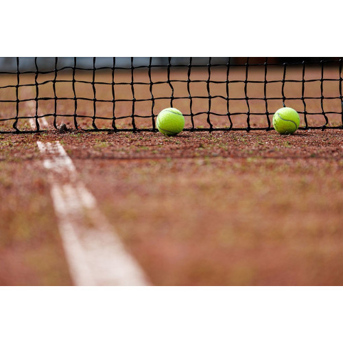 Filet de tennis expert 3,5mm - mailles doubles sur 6 rangées - Filet spécial terre-battue avec bande supérieure non 