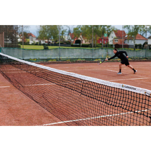 Filet de tennis expert 3,5mm - mailles doubles sur 6 rangées - Filet spécial terre-battue avec bande supérieure non 