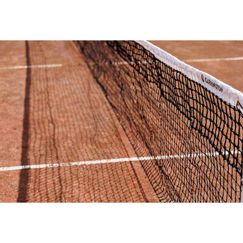 Filet de tennis expert 3,5mm - mailles doubles sur 6 rangées - Filet spécial terre-battue avec bande supérieure non 